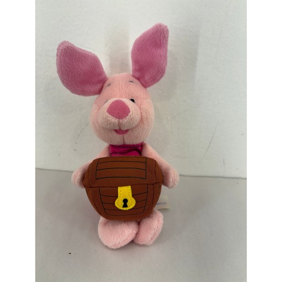 Disney Other - Disney Mattel Star Bean Piglet Plush Holding Treasure Chest Pink Winnie the Pooh